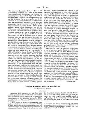 Johann Heinrich Voss als Schulmann : (Fortsetzung)