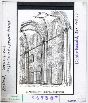 Arnstadt: Liebfrauenkirche, Langhauswand in perspektivischer Ansicht