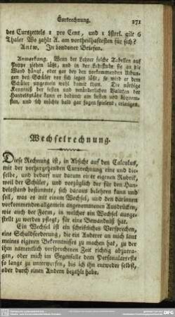 Wechselrechnung