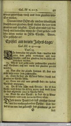 Epistel am neuen Jahrs-tage