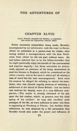 Chaper XLVIII. Count Fathom unmasks his battery ; is repulsed ; and varies his operations without effect