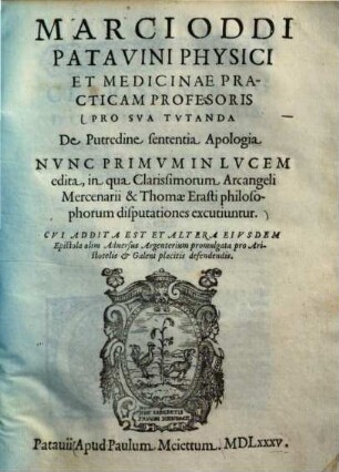 Pro sua tutanda de putredine sententia apologia