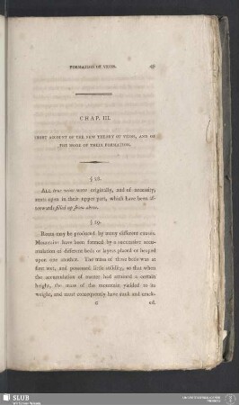 Chap. III. Short account of the new theory of veins, and of the mode of their formation