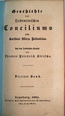 Geschichte des Tridentinischen Conciliums. 4