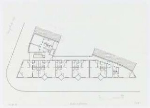 Wohnkomplex am Tempelhofer Ufer, Berlin-Kreuzberg: Grundriss Normalgeschoss