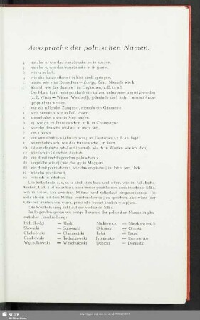 Aussprache der polnischen Namen