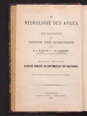 3,2: Allgemeine Diagnostik und Symptomatologie der Sehstörungen