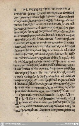 Qua ratione cubandum fit. Cap. VI.