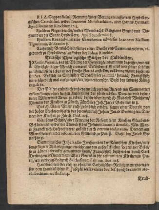 Teutsche Theologische Bücher der Calvinisten.