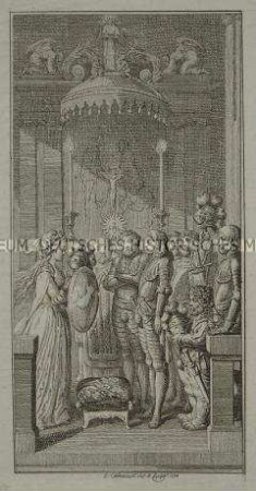 Viertes Blatt zu Reichard's Bibliothek der Romane. Zehnter Band. Titelkupfer zu dem Aufsatz "Palmerin von Oliva"