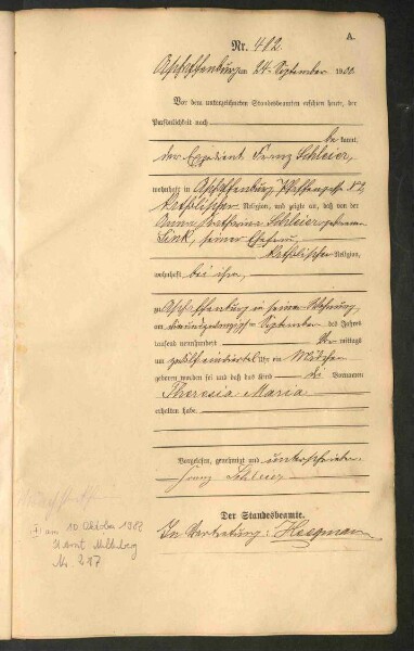 Standesamtsbuch der Stadt Aschaffenburg: Geburten 365/1900 - 184/1901