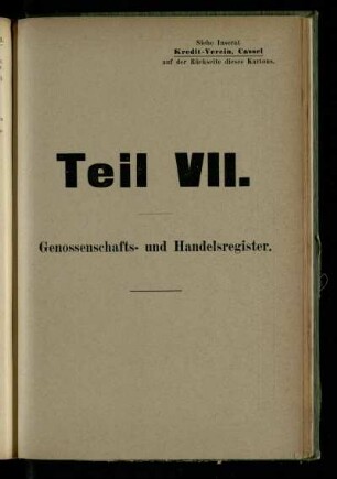 Genossenschafts- und Handelsregister