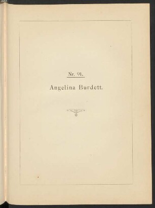 Nr. 91. Angelina Burdett