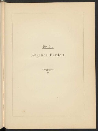 Nr. 91. Angelina Burdett