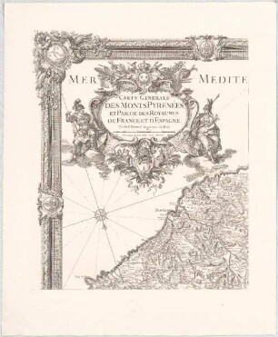 Carte Generale Des Monts Pyrenées, Et Partie Des Royaumes De France Et D'Espagne