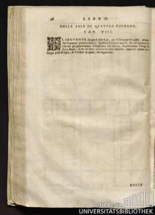 Delle sale di quattro colonna Cap. VIII