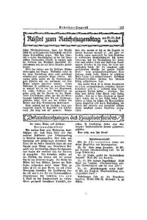 Bekanntmachungen des Hauptvorstandes