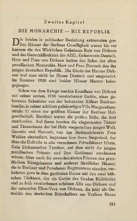 Zweites Kapitel. Hie Monarchie - Hie Republik