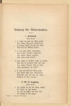 Anhang für Niedersachsen