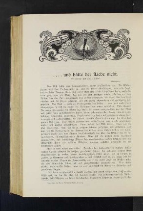 .... und hätte der Liebe nicht
