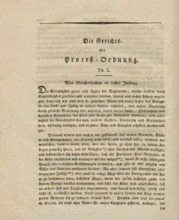 Die Gerichts- oder Proceß-Ordnung