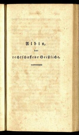 Albin, der rechtschaffene Geistliche.
