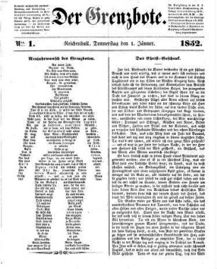 Der Grenzbote. 1852 = Jg. 12