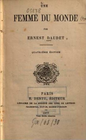 Une femme du monde