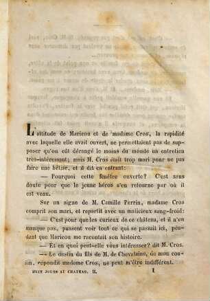 Huit jours au chateau : extrait des mémoires d'un jeune homme, 2