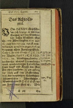 [Das Achte Capitel. - Das Neunde Capitel.]