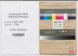 Entnazifizierung Bernhard Junker , geb. 16.02.1907 (Angestellter)