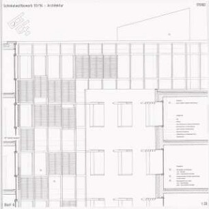 Stadthaus (Technisches Rathaus), Berlin-Köpenick Schinkelwettbewerb 1994: Fassade: Detail, Ansicht 1:20
