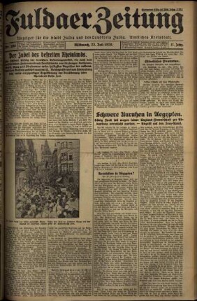 Erste Ausgabe vom Mittwoch, den 23. Juli 1930.