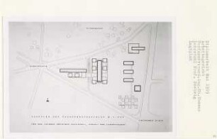 Arbeitsgericht, Berlin-Tiergarten (Diplomarbeit bei Peter Poelzig): Lageplan und Bebauungsvorschlag 1:200