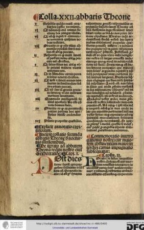 Incipit collatio secunda abbatis Theone de nocturnis illusionibus.