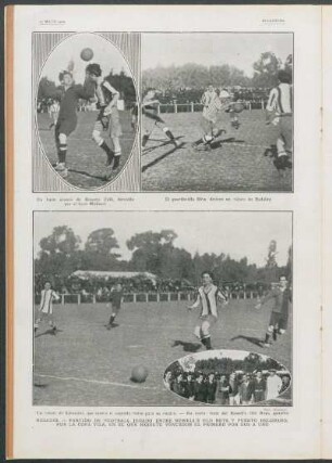 Rosario. - Partido de football jugado entre Newell's Old Boys y Puerto Belgrano, por la Copa Vila, en el que resultó vencedor el primero por dos a uno