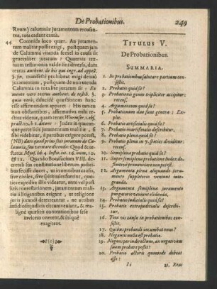 Titulus V. De Probationibus.