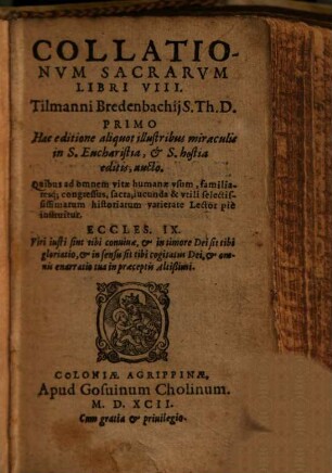 Collationes sacrae : Lib. VIII.
