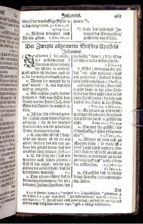 Der Zweyte allgemeine Brif des Apostels Johannis