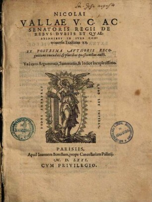 De rebus dubiis et quaestionibus in iure controversis : tractatus XX