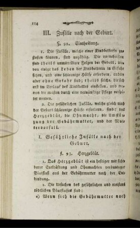 III. Zufälle nach der Geburt.