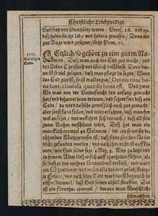 [IIII. Ein selig´s Ende.]