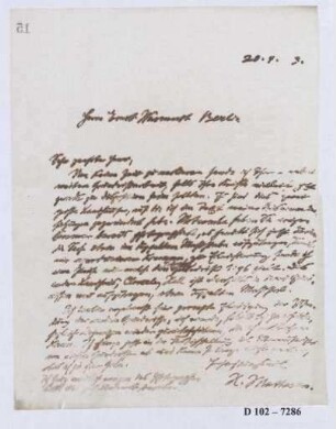 Schreiben an Ernst Wasmuth (Brief)