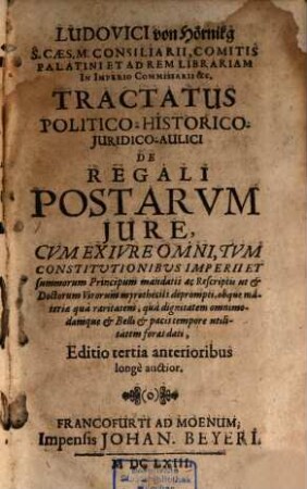 Tractatus de regali Postarum iure
