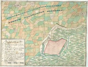 WHK 12 Spanischer Sukzessionskrieg 1701-1713 bis zum Frieden von Rastatt: Plan der Stadt Rain am Lech, bombardiert und eingenommen am 15. und 16. Juli 1704