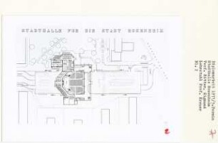 Stadthalle Rosenheim (Diplomarbeit bei Willy Kreuer): Grundriss
