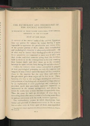 The Mythology and Psychology of the Ancient Egyptians.
