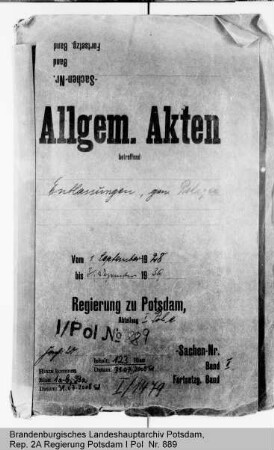 Entlassungen bei der Polizei. Allgemeines