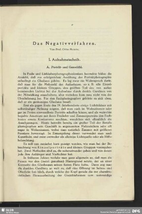 I. Aufnahmetechnik