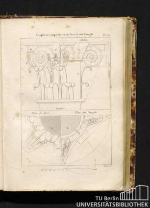 Pl. 17. Chapiteau composite vu de face et sur l'angle.